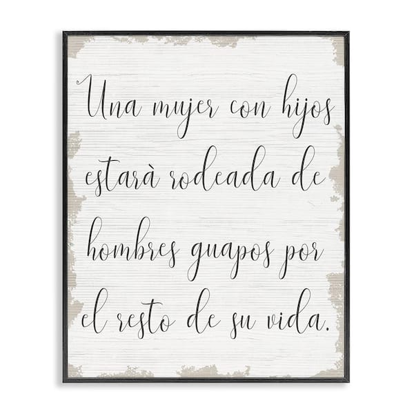 Stupell Industries Funny Boy Mom Phrase by Lil' Rue Black Framed Typography Giclee Art Print 14 in. x 11 in.