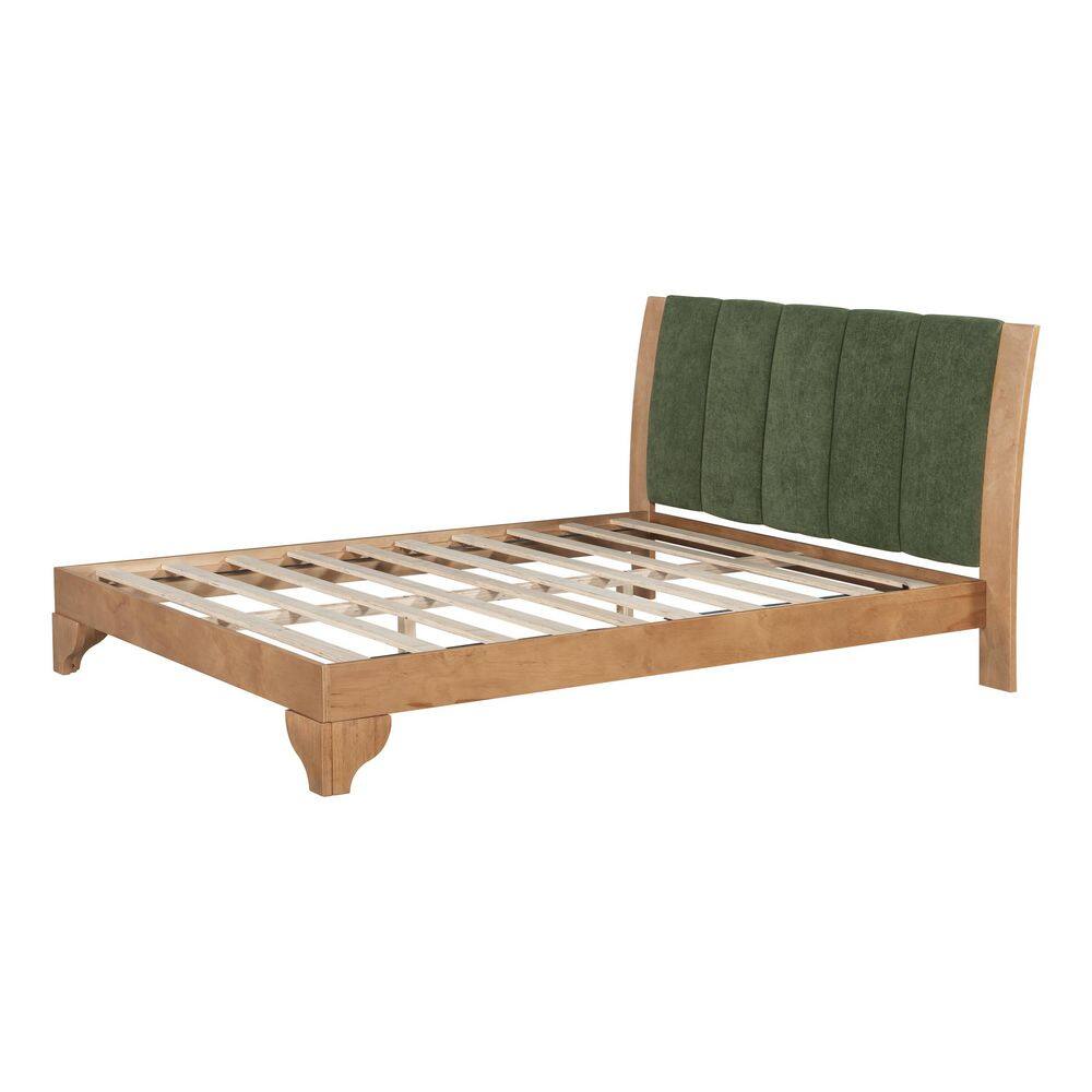 Ralph Modern Black+White Wood Frame Queen Size Platform Bed with Upholstered Headboard - thumbnail 4