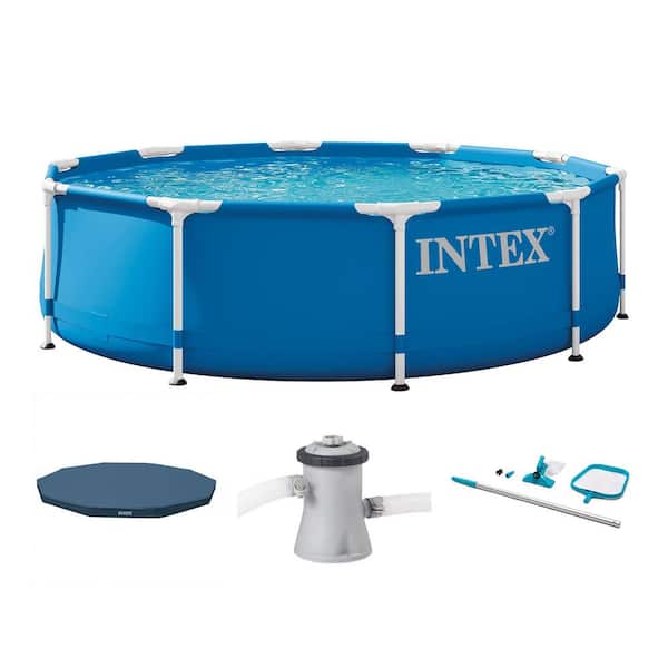 Intex 10 ft. Round 30 in. Deep Above Ground Pool Set