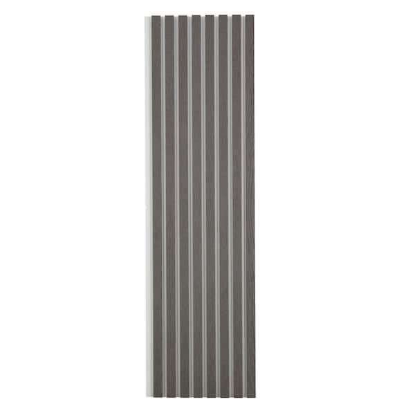 Ejoy Sample 6 in. x 10 in. x 0.8 in. Acoustic Vinyl Wall Siding Panel in Light Grey Color with White Base (Set of 1-Piece)