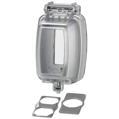 Decora/GFCI 1-Gang Extra Heavy Duty Raintight While-In-Use Device Mount Vertical Cover with Lid, Clear 5980-UCL