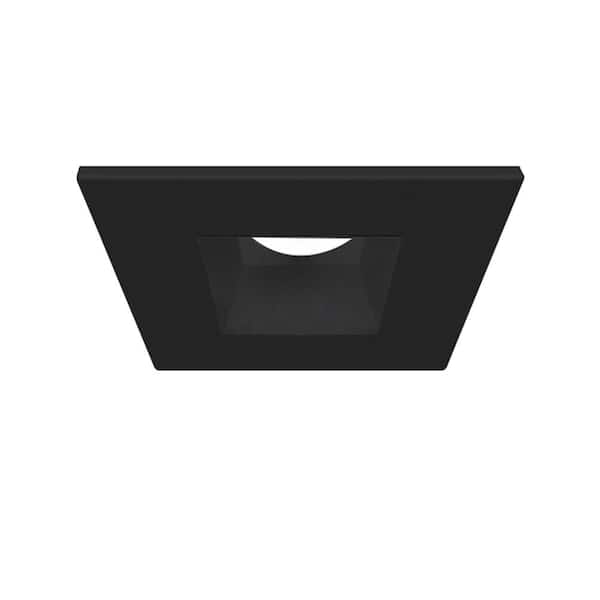 Eurofase Midway 2 in HighOutput Square 2700K-5000K Selectable CCT Remodel Fixed Downlight Integrated LED Recessed Light Kit Black