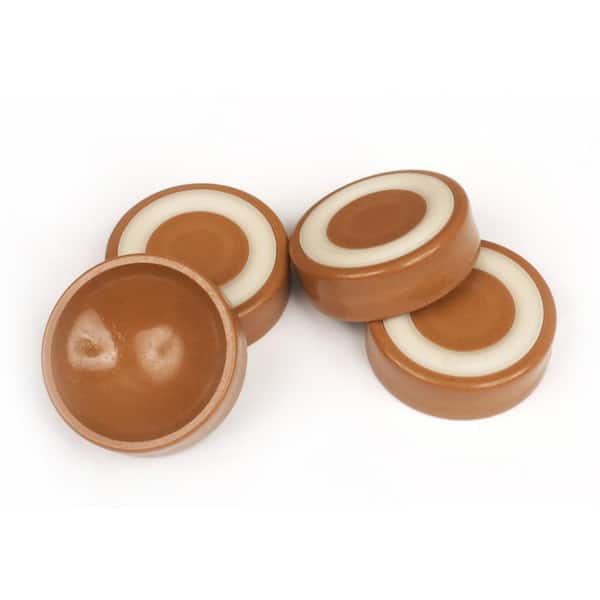SlipStick 1-3/4 in. Caramel Furniture Wheel Caster Cups/Floor Protectors with Non Skid Rubber Grip (Set of 4)