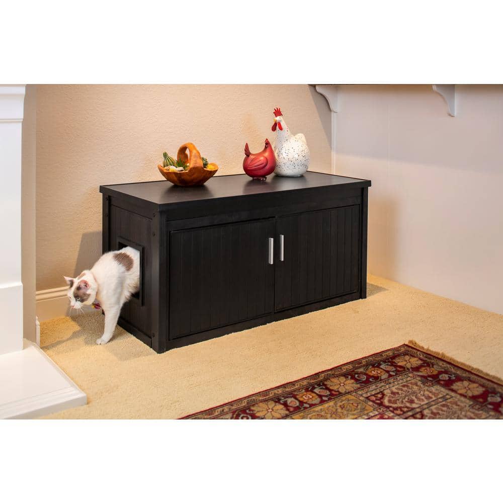 Espresso ECOFLEX Cat Litter Box Enclosure Bench