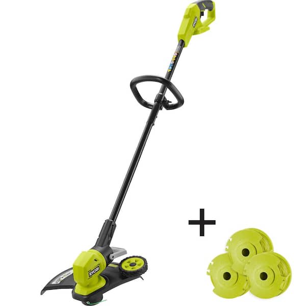 cafeteria Fru Broderskab RYOBI ONE+ 18V 13 in. Cordless Battery String Trimmer/Edger with Extra  3-Pack of Spools (Tool Only) P20018BTL-AC - The Home Depot