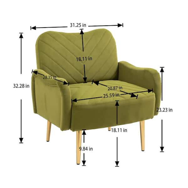 Olive velvet 2024 armchair