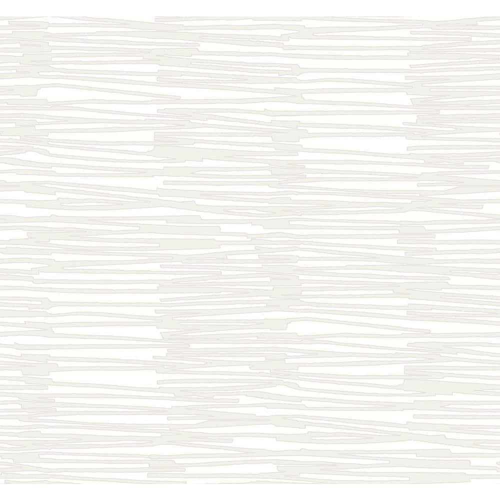 York Wallcoverings White and Glint Water Reed Thatch Textured Non