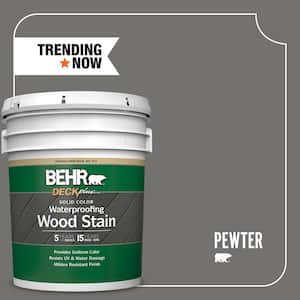 5 gal. #SC-131 Pewter Solid Color Waterproofing Exterior Wood Stain