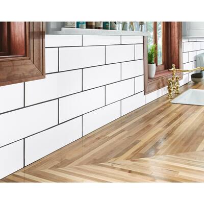 White - 4x12 - Subway - Ceramic Tile - Tile - The Home Depot