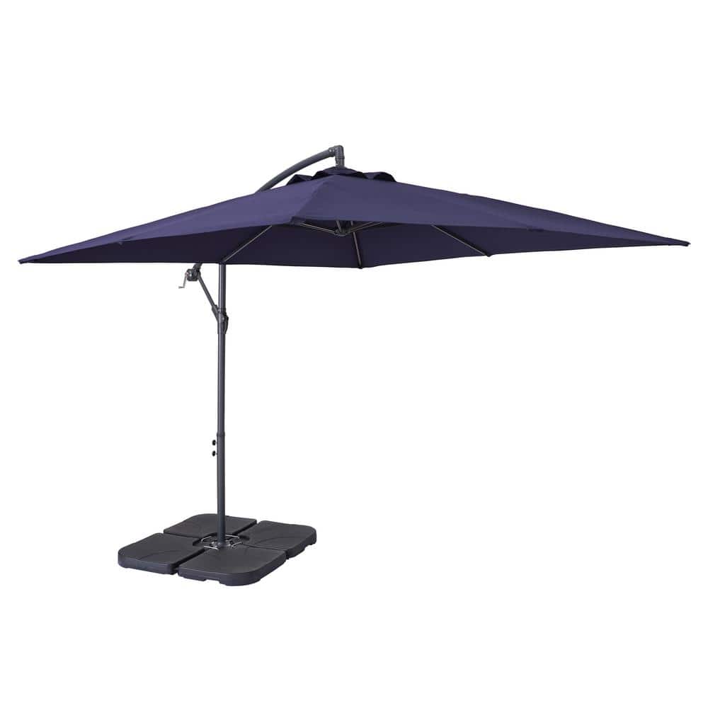11 ft. Outdoor Cantilever Patio Umbrella Fade Resistant and UV Resistant wi