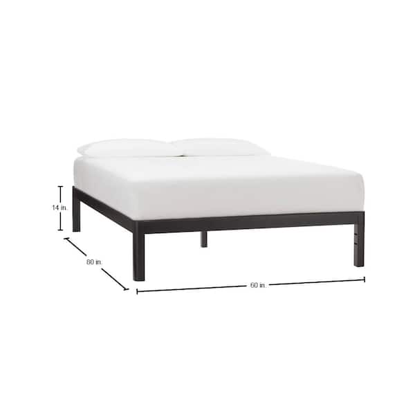 Black Metal Queen Bed Frame 60 In W X, Bed Queen Size Frame