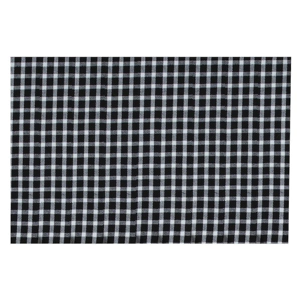 Kay Dee Farmhouse 19 in. x 13 in. Black and White Cotton Gingham Placemats (Set of 4)