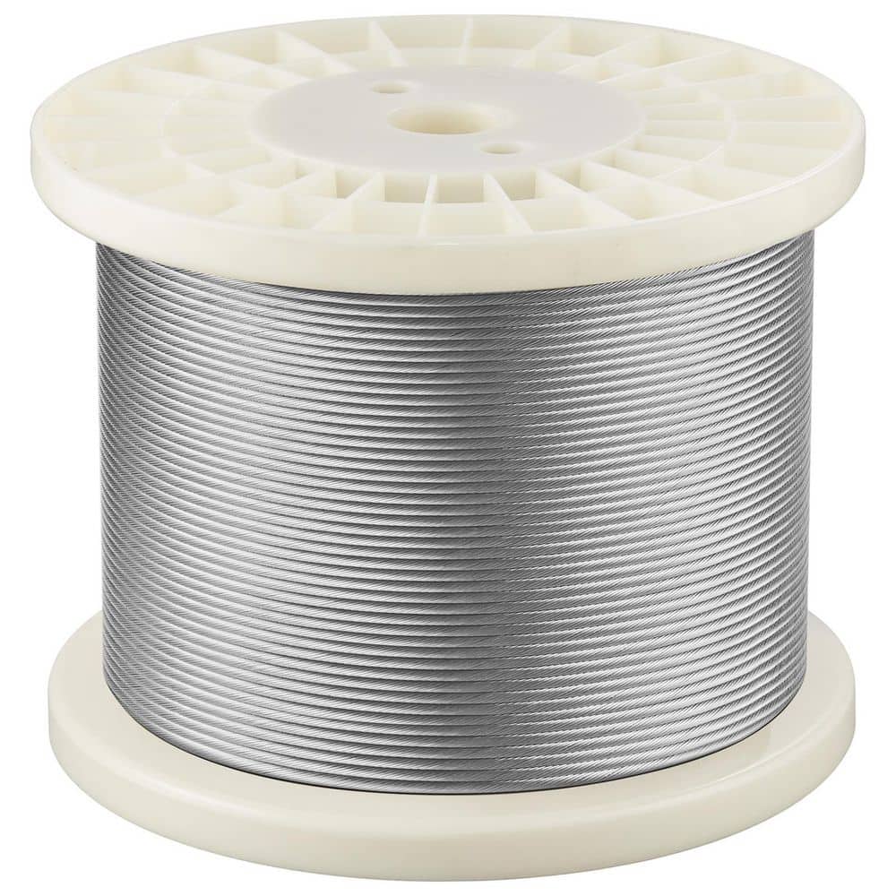 1/8 in. x 1000 ft. Stainless Steel Not Coated Wire Rope By-the-Foot with Cutter 1760 lbs. Breaking Strength, 2025 update price history on PriceWatchPro
