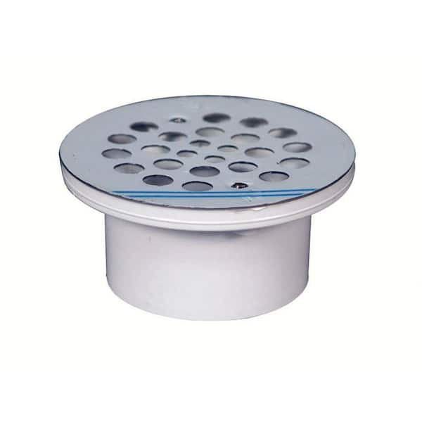 Oatey 2-in or 3-in PVC General-purpose Drain with Round Stainless Steel  Strainer in the Shower Drains department at