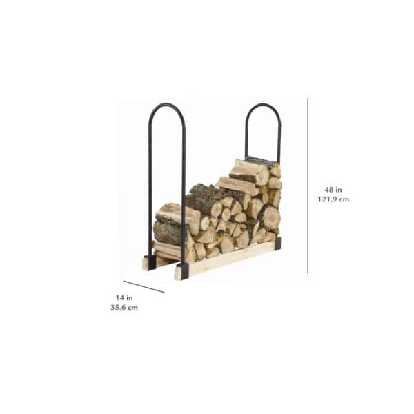 Pleasant Hearth LS932B Outdoor Adjustable Log Storage System For Black 