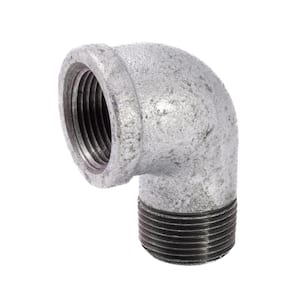 1 in. Galvanized Malleable Iron 90 Degree FPT x MPT Street Elbow Fitting