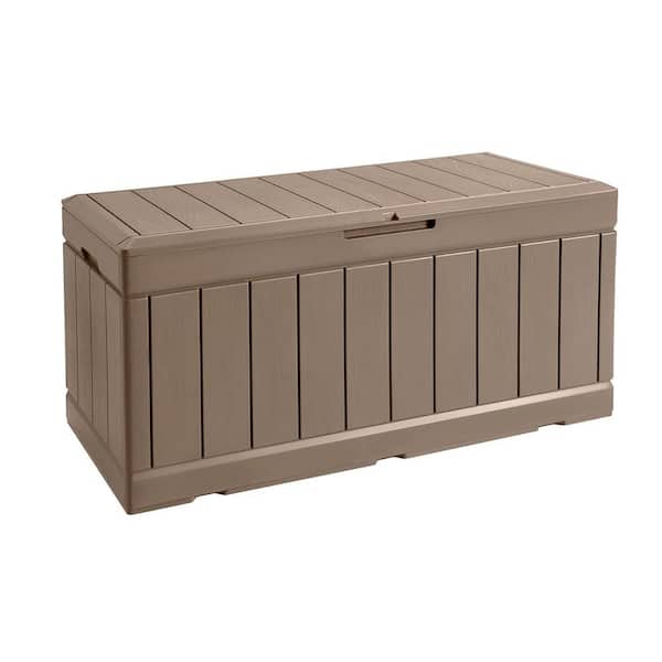 88 Gal. Large Khaki Resin Deck Box