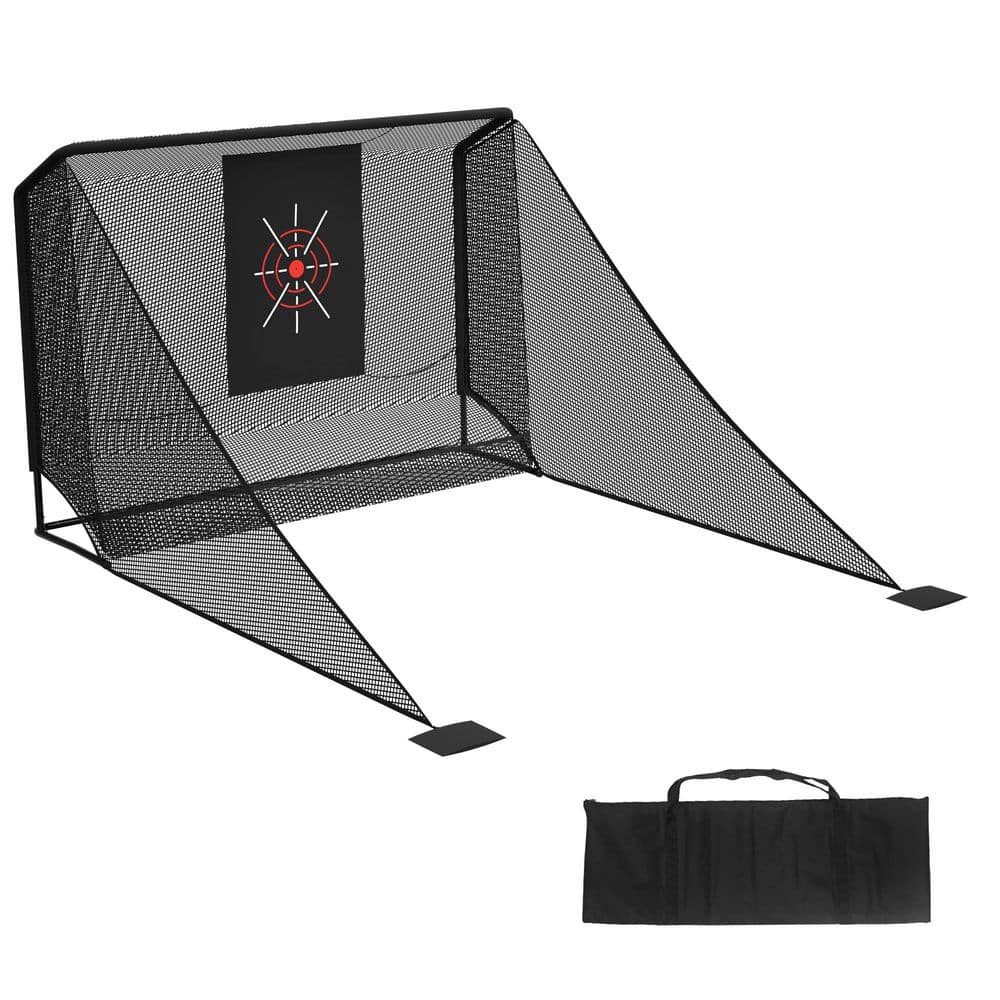 10 x 7 ft. Golf Practice Net w/ Carry Bag and Stakes Auto Ball Return ...