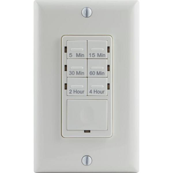 Defiant 6.4-Amp 4-Hour In-Wall Digital Countdown Timer with No Neutral Wire (CFL and LED)
