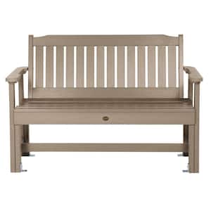 Sequoia 4 ft. 2-Person Woodland Brown Recylced Plastic Outdoor Bench