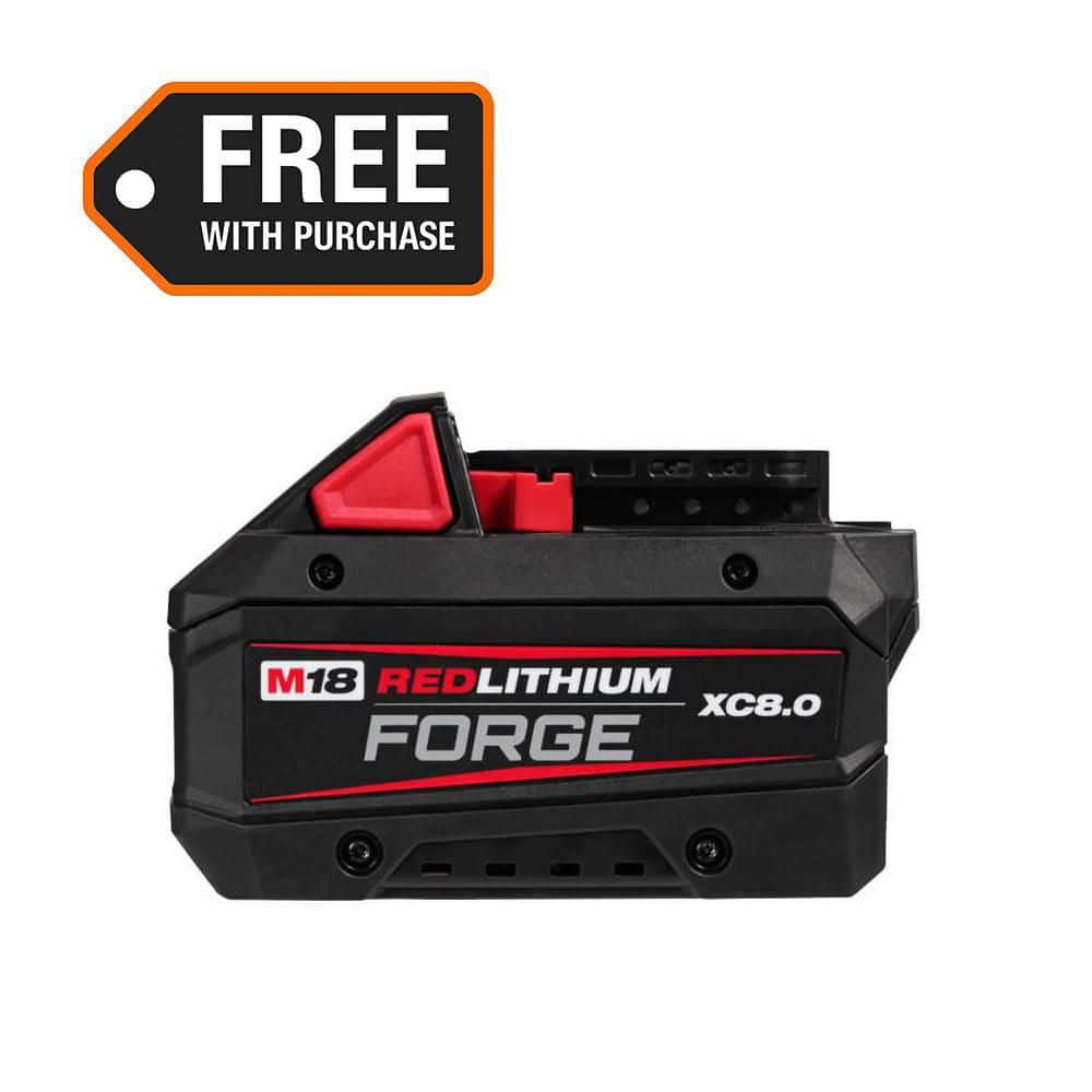 Milwaukee M18 18V Lithium-Ion REDLITHIUM FORGE XC 8.0 Ah Battery Pack 48-11-1881 - The Home Depot