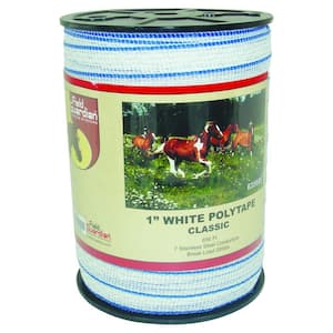 Corda Elettrificata Field Guardian Polyrope 1/10,2 Cm Bianco Con 9 Fili In Acciaio Inox Per Recinti Equestri E Aree Naturali - Rotolo Da 200m