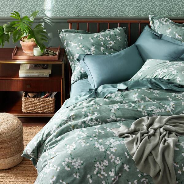 Green Floral Comforter