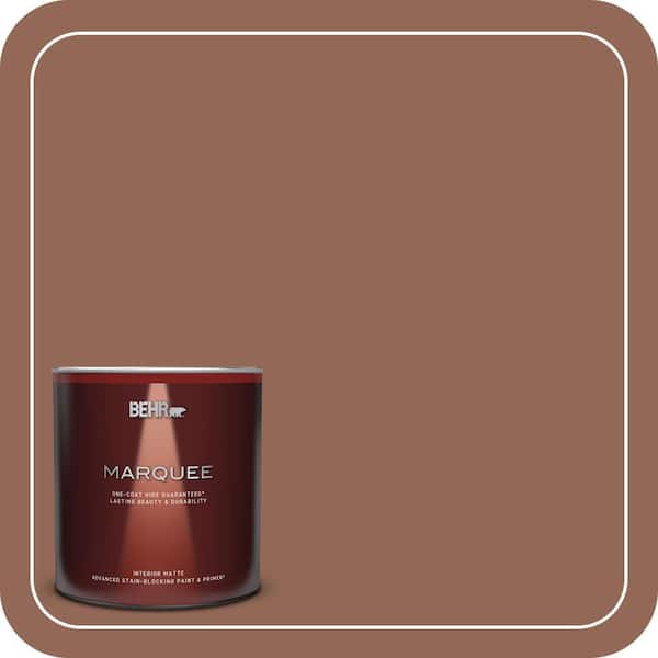 BEHR MARQUEE 1 qt. #S190-6 Rio Rust One-Coat Hide Matte Interior Paint & Primer