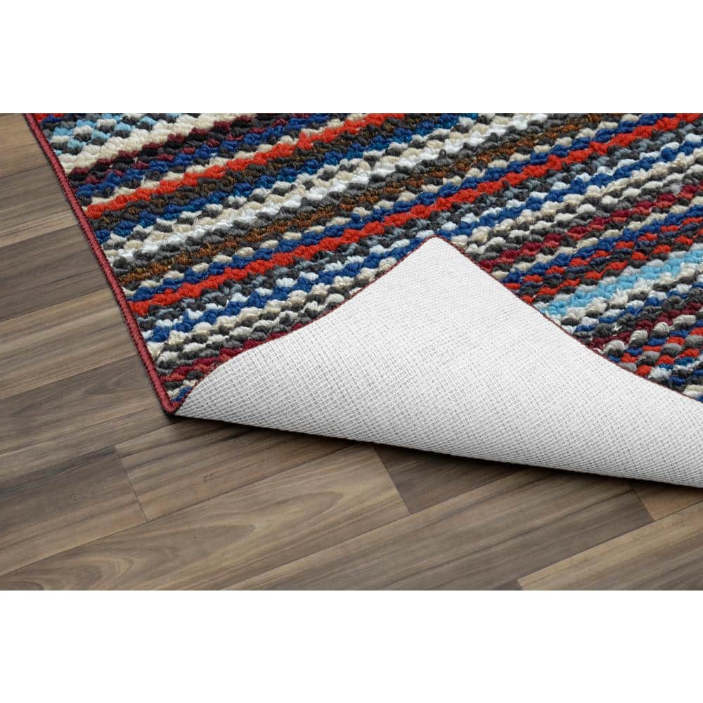 Carnival Stripe Tufted Synthetic 5' x 7' Area Rug