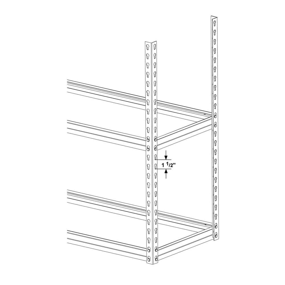 Adjustable 5-Tier Black Metal and Wood Storage Shelving