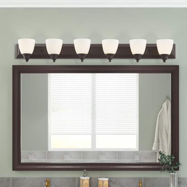 Livex Lighting Fairbourne 48 in. 6-Light Bronze Vanity with
