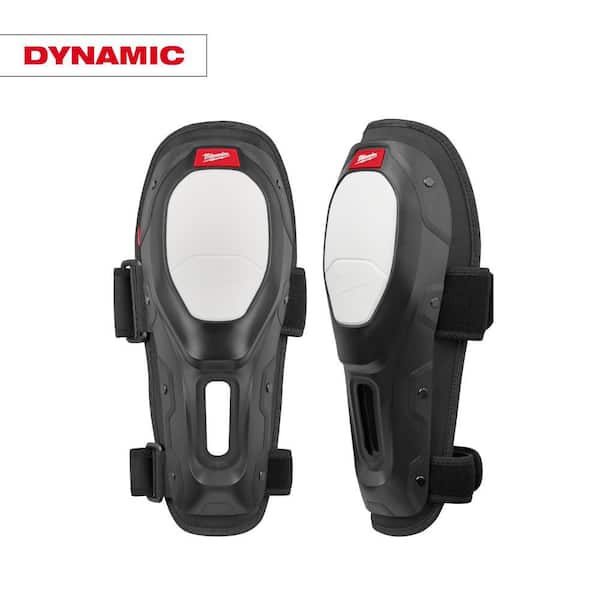 Milwaukee Dynamic Black Foam Memory Foam Hard Knee Pads with Hook and Loop