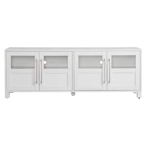 Holbrook Rectangular White TV Stand for TV's up to 75 in.