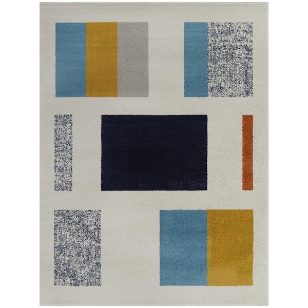 BALTA Roque Cream 8 ft. x 10 ft. Geometric Area Rug
