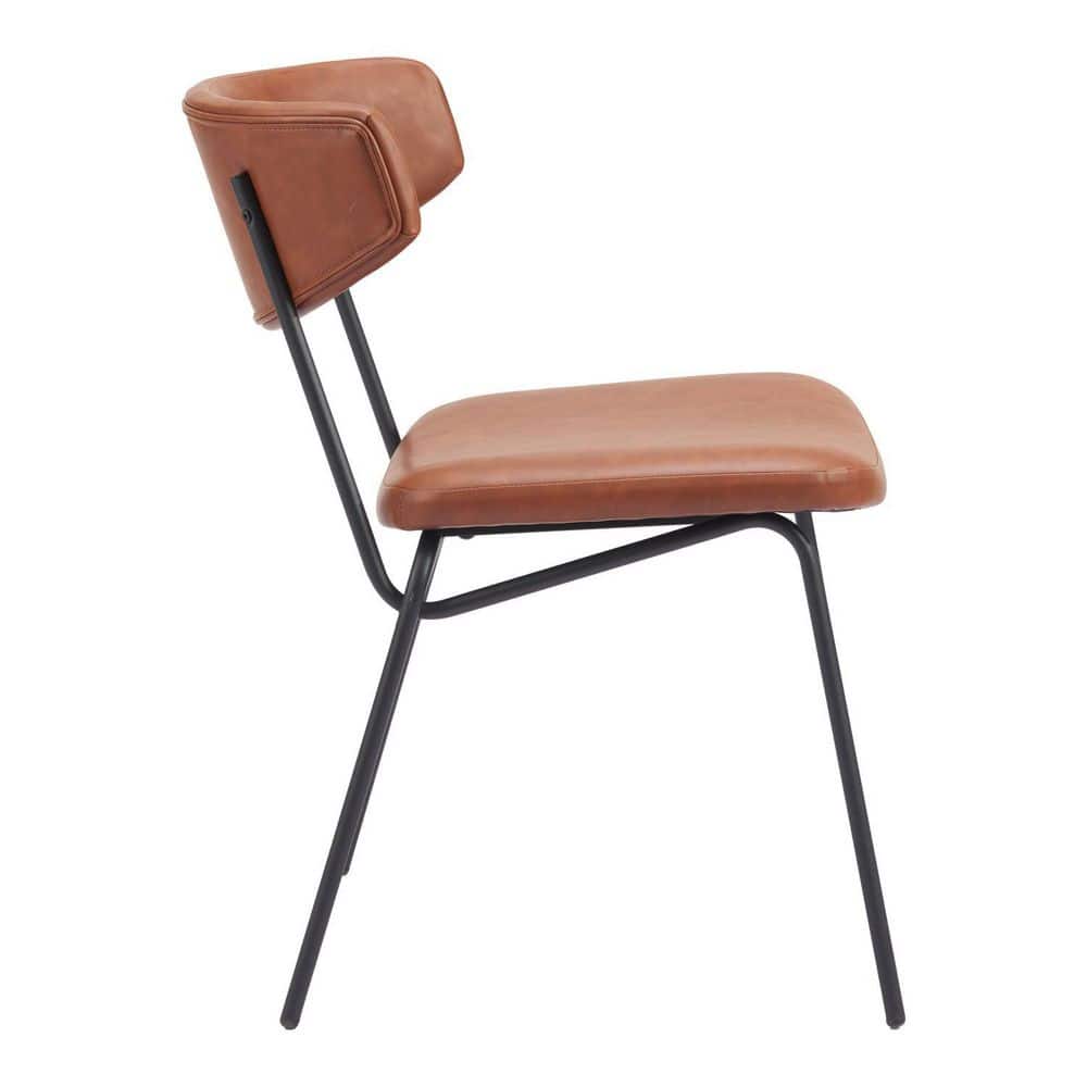 30.3 in.H Vintage Brown Solid High Back Armless Dining Chair Set of 2 product image for price tracking