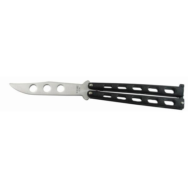 Bear and Son Cutlery 5 in.Stainless Steel Black Butterfly Trainer Knife