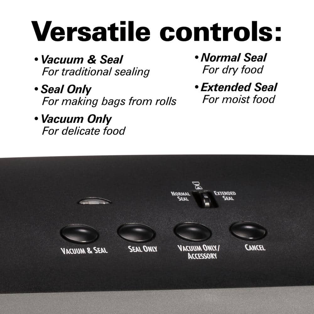 Hamilton Beach NutriFresh Black and Silver Vacuum Sealer