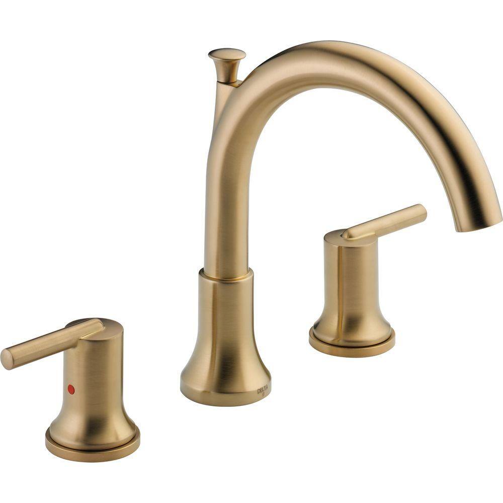 Delta Trinsic 2-Handle Deck-Mount Roman Tub Faucet Trim Kit in ...