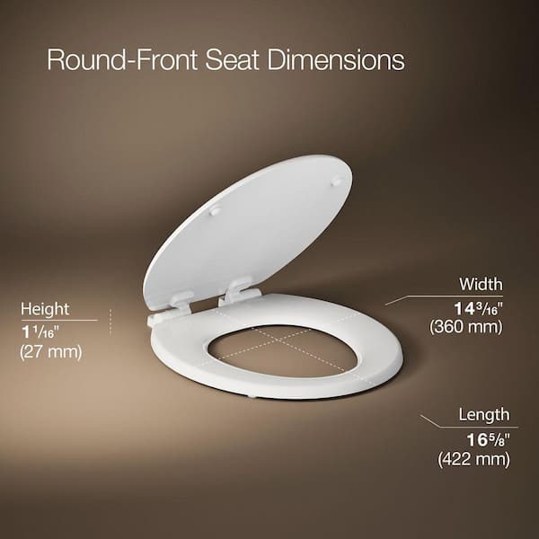 Stonewood Round Toilet Seat in White