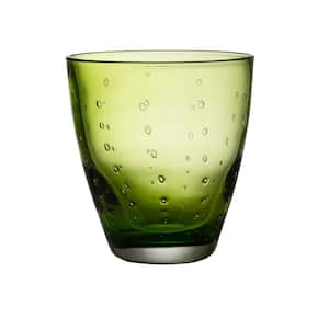 Rain Drop Green Double Old-Fashioned Glass (Set of 4)