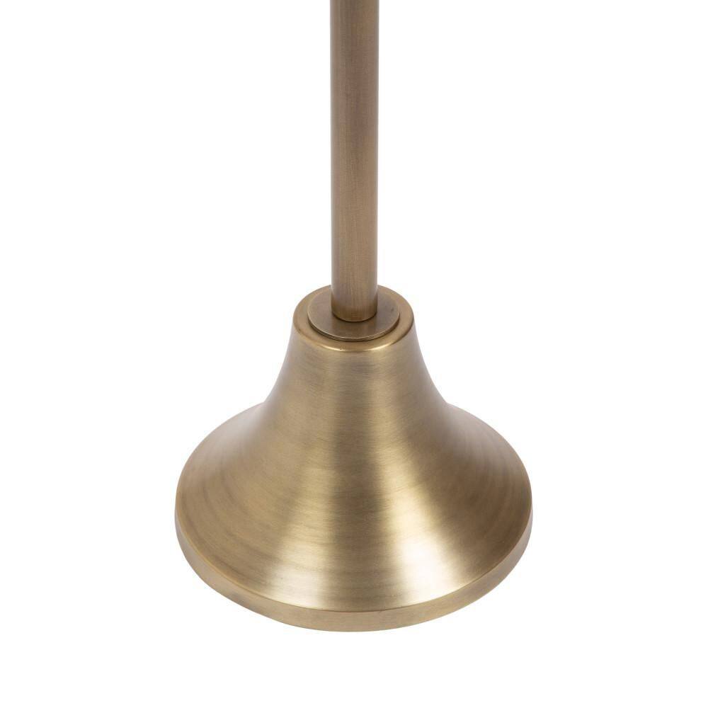 Sanzo 14 in. Gold Scalloped Round Marble End Table - thumbnail 3