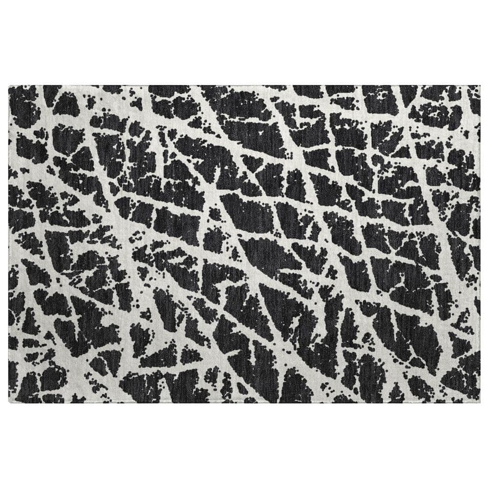 Dream Shag Premium Machine Washable Abstract ADS501 Black 2 ft. x 3 ft. Accent Rug price history on PriceWatchPro