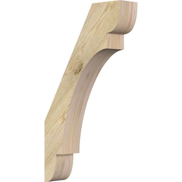 Ekena Millwork 4"W x 16"D x 28"H Olympic Rough Sawn Knee Brace, Douglas Fir