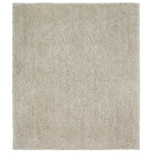 Ethereal Shag Cream Beige 8 ft. x 8 ft. Square Indoor Area Rug