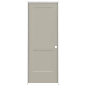 30 in. x 80 in. Monroe Desert Sand Left-Hand Smooth Solid Core Molded Composite MDF Single Prehung Interior Door