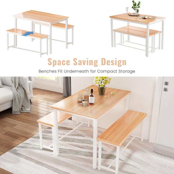 Small dining table with best sale chairs that fit underneath