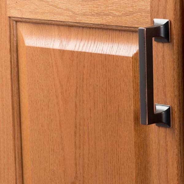 Hickory Hardware Studio 3-3/4-in (96mm) Center to Center Oil-Rubbed Bronze Highlighted Rectangular Handle Drawer Pull