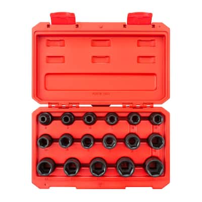 1/2 in. Drive 6-Point Impact Socket Set, 17-Piece (8 mm - 24 mm)