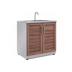 Outdoor Kitchen Stainless Steel Classic 32 in. W x 36.5 in. H x 23 in. D Sink Cabinet in Grove