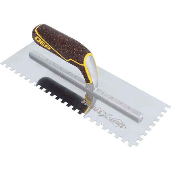 QEP 1/4 in. x 1/4 in. x 1/4 in. Stainless Steel Blade for Tile and Plank Flooring Square-Notch Trowel